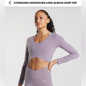 Gymshark Women's Lavender Long Sleeve Crop Top